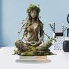 Yousheng 1/2/3Pcs Bohemian Goddess Statue Acrylic Decoration 2D Boho Goddess Statue Table Sign Home Office Living Room Desktop Decor