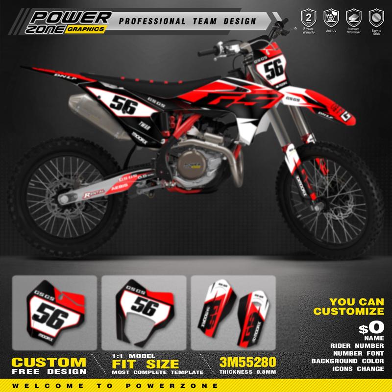 PowerZone For GASGAS Custom Team Graphics Backgrounds Deco Decals Stickers Kit For GASGAS GAS GAS 2021 2022 2023 EC MC