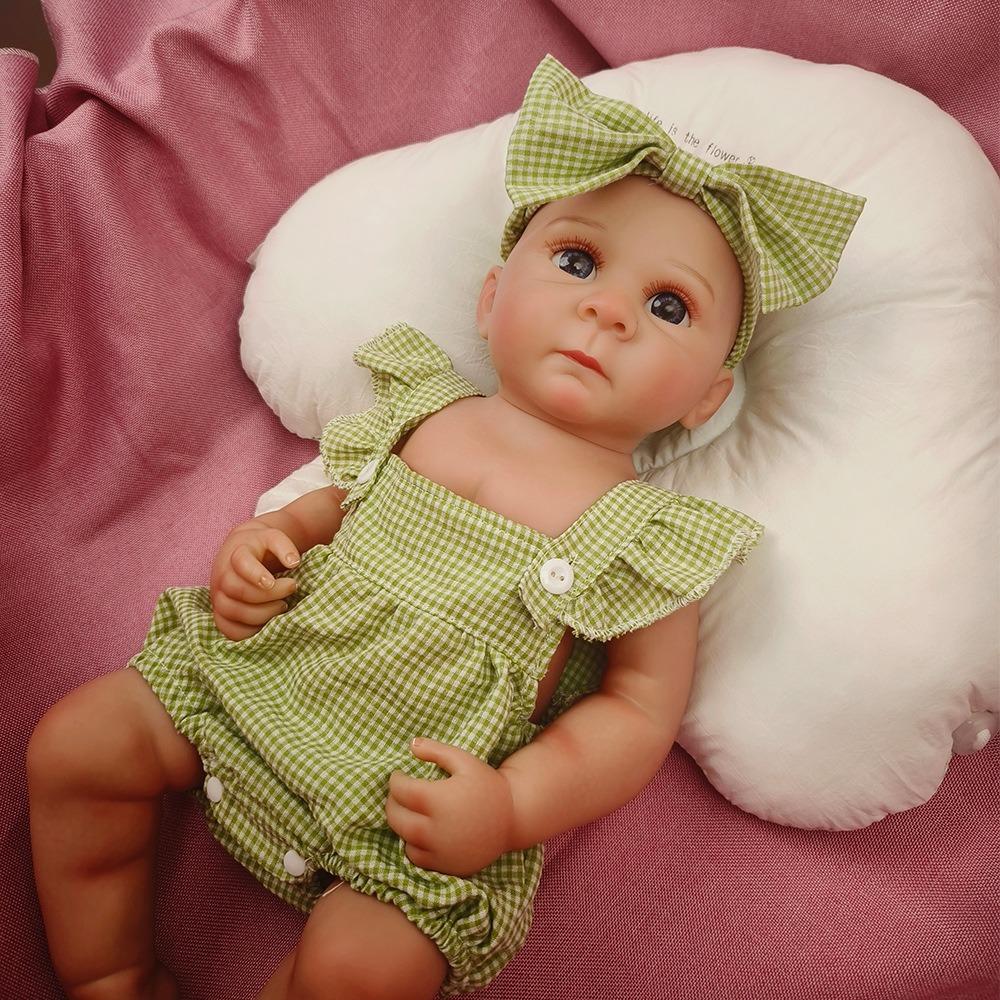 18 Inch Bettie Reborn Baby Girl Doll Full Silicone Body Can Bath Newborn Babies Doll Hand-draw Hair Lifelike Baby Doll Toy Kid's Holiday Surprise Gift