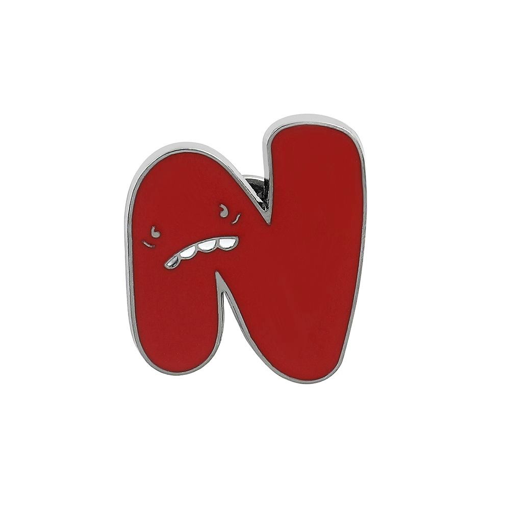 Cute Funny Alphabet Brooches Creative Cartoon Brooch Badges 26 Letter Enamel Pins  Backpack Decor