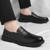 Мужские лоферы для бизнеса Классический роскошный минималистичный стиль Повседневная офисная и взрослая мода для вечеринок Удобная и кожаная обувь черного цвета