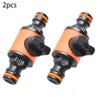 2pcs Fitting Quick Coupler 16mm Stop Water Connection Watering Irrigation System Adapter  Garden