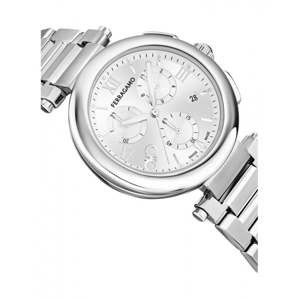 Salvatore Ferragamo Ferragamo Legacy Chronograph Watch Silver Stainless Steel Silver