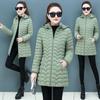 Winter Coat Women  Fashion Middle Age Mother Slim Down Cotton Hooded Jacket Plus Size Casual Solid Warm Thick Outwear Parka