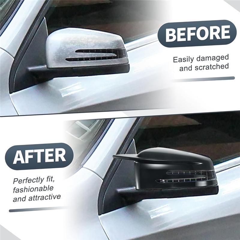 For Mercedes Benz A B C E S CLA GLA Class W176 W246 W212 W204 Side Mirror Cover Rear View Mirror Trim Accessories-A87Q
