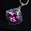Серебро 925 пробы Натуральный кулон с розовым турмалином 35 карат Сертифицированный my.pd-7-k