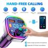 Car Bluetooth 5.0 FM Transmitter USB Type C Charger 3.1A Car Mp3 Car Player Fast Charging Handsfree Colorful Light Car Accessory