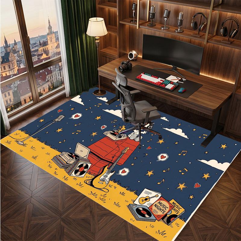 Snoopy Peanuts Rug Soft Thick Non Slip Floor Carpet for Bedroom Living Room Home Decor