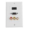 3 In 1 HDMI VGA RCA Ports Multimedia Panel Multi Level Protection Multimedia Wall Socket