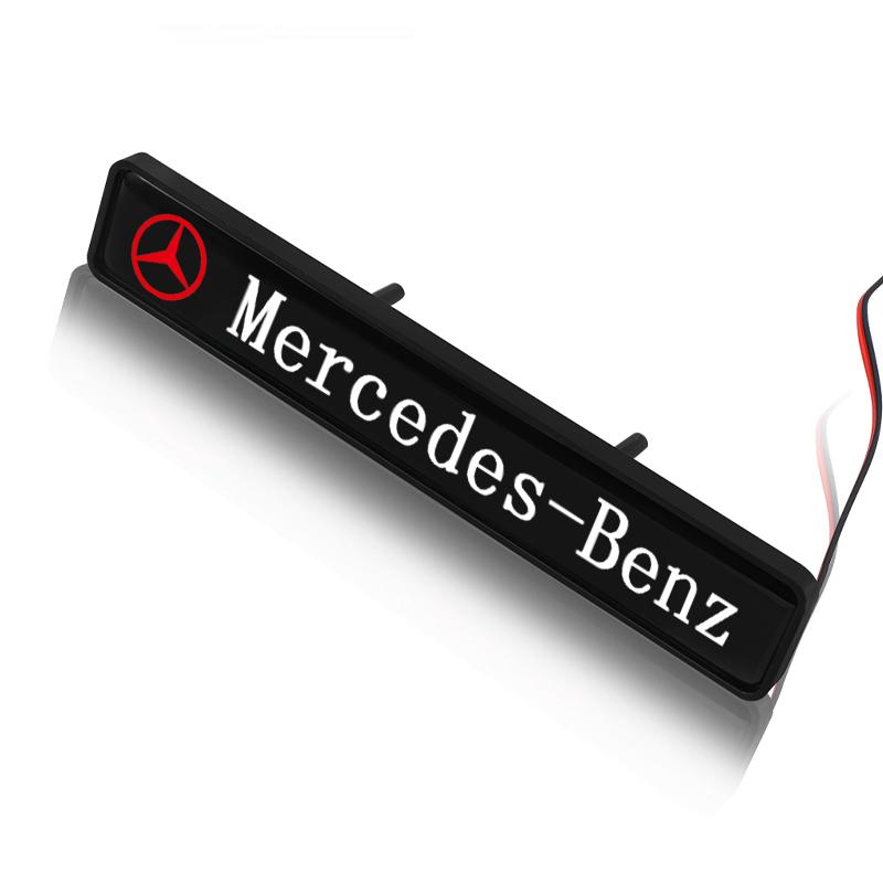 1x Car Front Cover Grille Lamp Emblem Decor Lightings LED Lights For Mercedes Benz AMG A B C E S CLA GLA GLB GLC GLS GLK Class