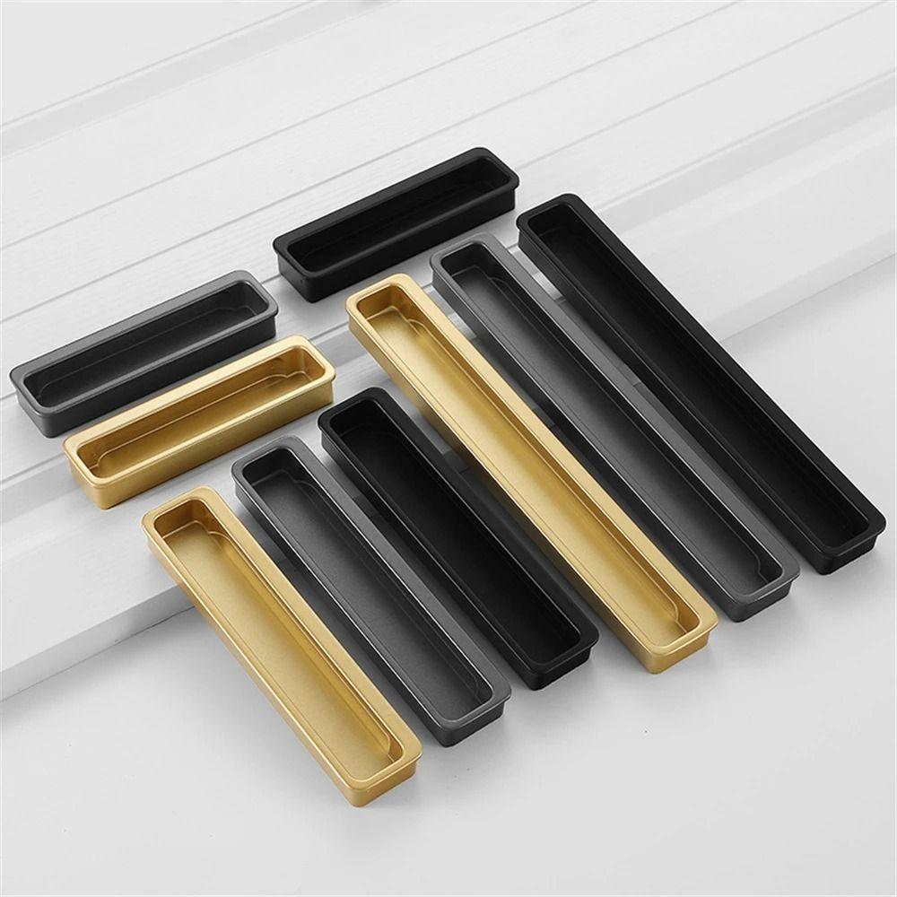 Modern Style Recessed Cabinet Door Handle Metal Slotting Sliding Door Handle Closet