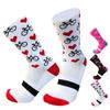 Heart Pattern Compression Road Bicycle Socks Breathable Running Socks Men Women