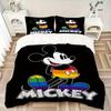 3pcs Colorful Mickey Design Printed Quilt Set, Includes 1 Quilt Cover and 2 Pillowcases, Machine Washable, Suitable for All Seasons.F013