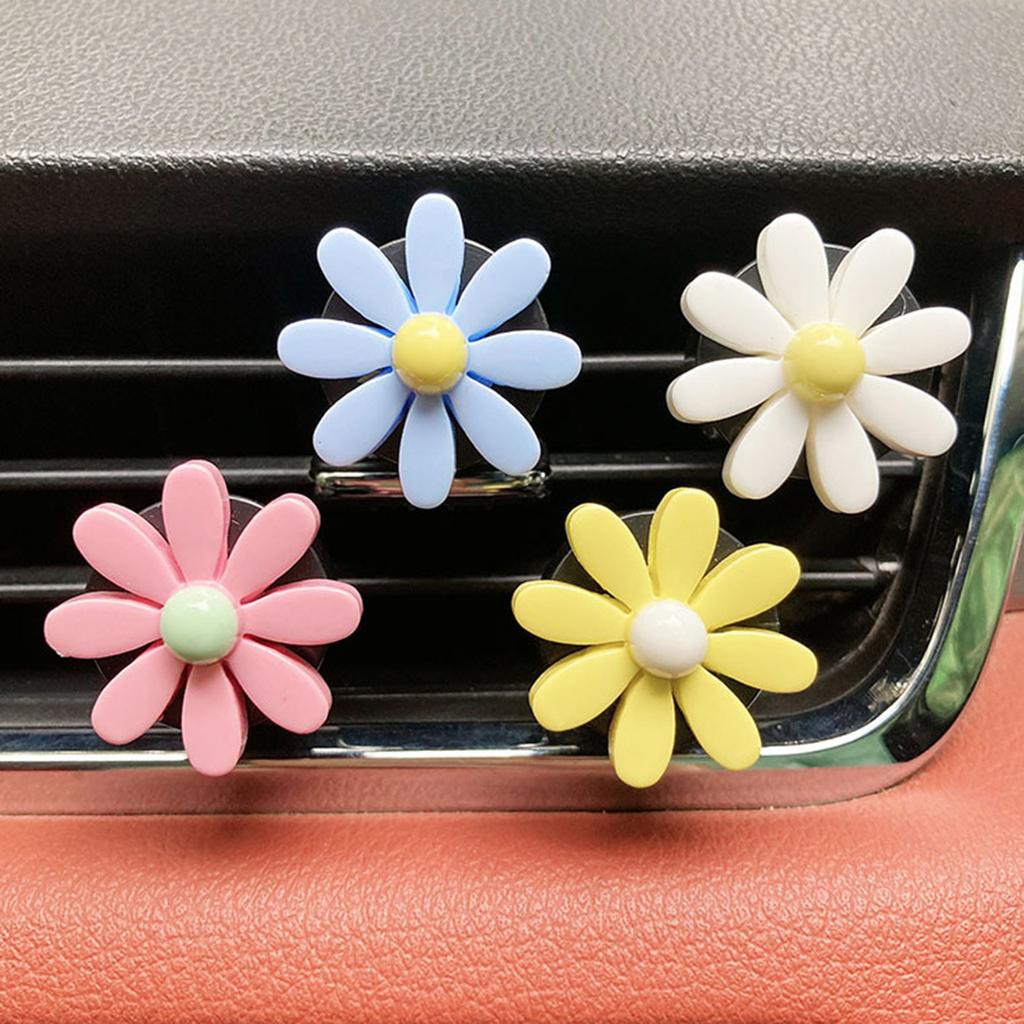 Автомобильная розетка - Ароматерапевтический цветок Дейзи Солнечный цветок Милый автомобильный магазин - Аромат для ароматерапии - Парфюмерный зажим для женщин