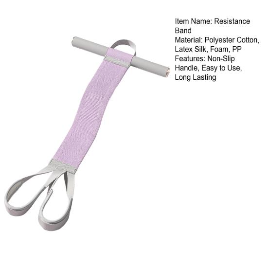Фитнес-лента с нескользящей ручкой, компактный дизайн, портативная лента для растяжки, вспомогательное устройство для тренировок