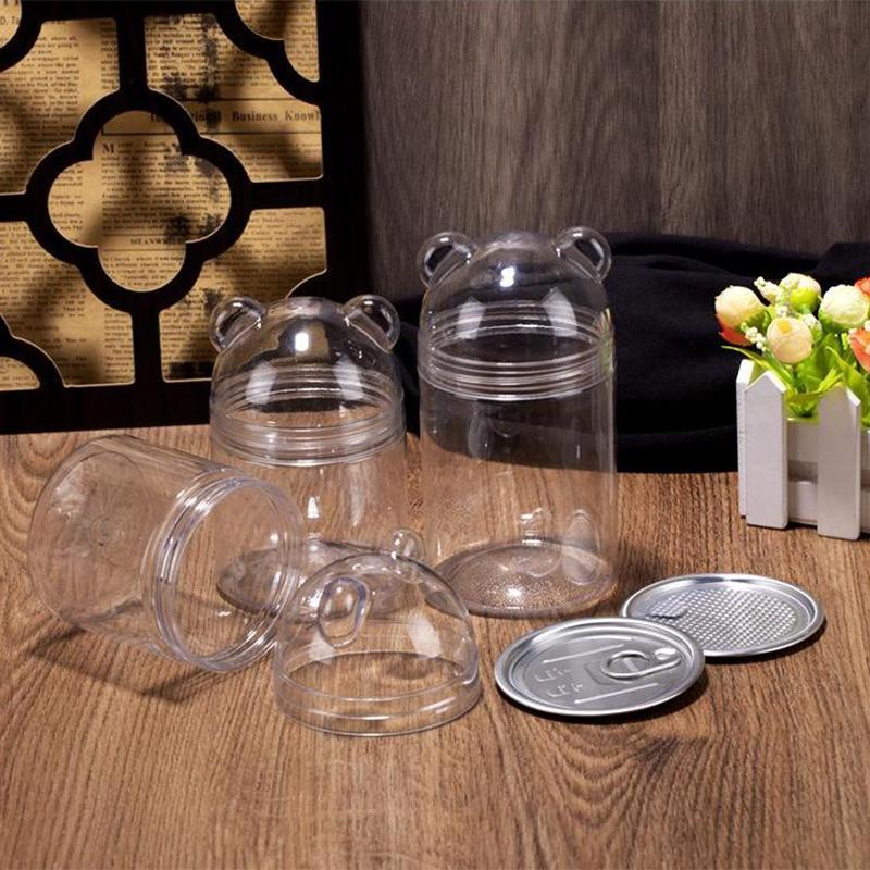 Коробка для хранения орехов гуацзы, мультяшный медведь, бутылка для хранения, банка для конфет и еды, банка для снеков, акриловая банка, милая герметичная банка, банка для печенья, емкость для десертов