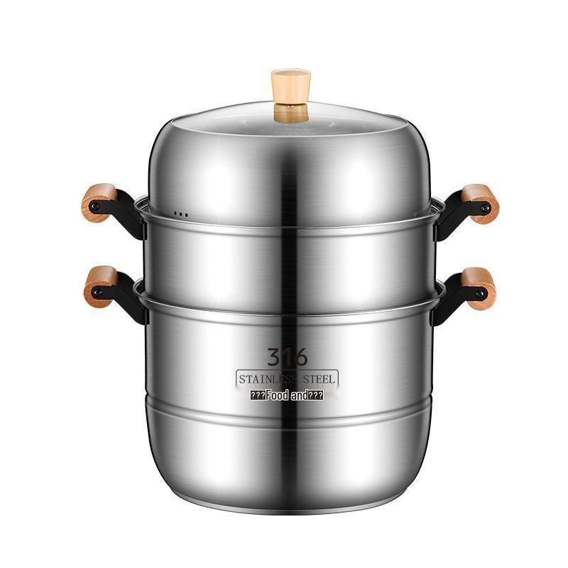 **Двухслойная ручка против ожогов Пароварка из нержавеющей стали**