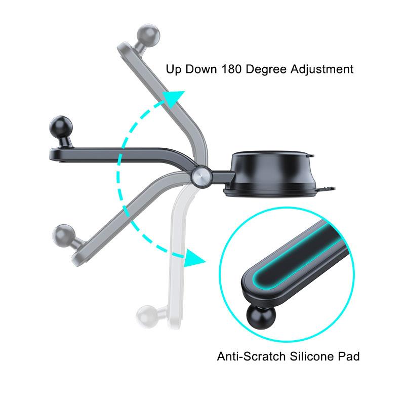 Автомобильный держатель для мобильного телефона на присоске, подставка, вращающийся на 360 градусов кронштейн