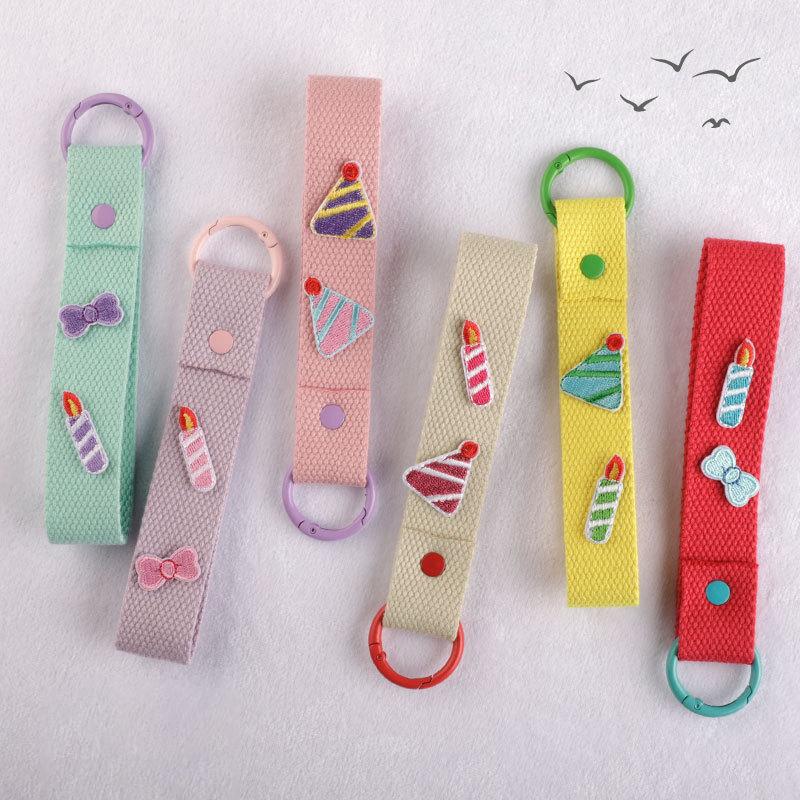 New Fashion Cotton Keychain Lanyard Car Keys Canvas Strap Keyring Schoolbag Backpack Pendent Key Chain Wrist Straps