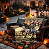 1pc Cozy Print Blanket, Knight On Horse Portrait Blanket Appropriate for Home Picnic and Travel Adventures