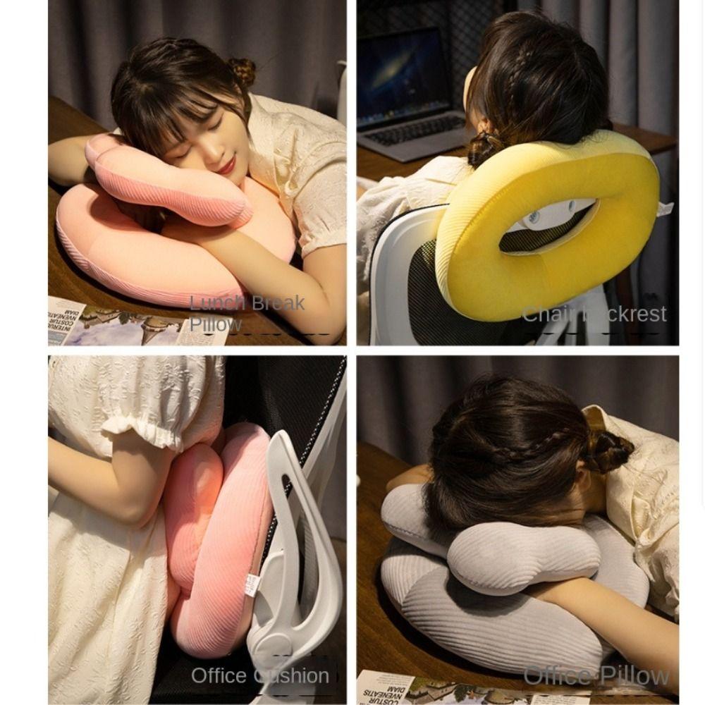 Double-sided Bear Pillow Stuffed Toy Plush&Ice Silk Sunmer Nap Pillow Winter