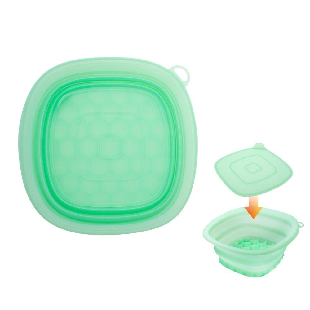 Built-in Ice Tray Portable Ice Basin Foldable Skincare Washbasin Face Dipping Bowl for Women Girls