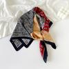 71Cm silk scarf women's high-end sense European and American hot-selling printed fashion scarf retro paisley cashew flower satin square scarf