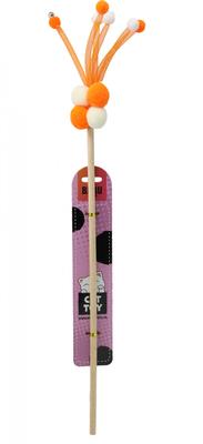 Bubu Pets | Cat Toy | Wooden Fishing Rod with Bubble Ball 38-54cm - Wooden Fishing Rod with Bubble Ball 38-54cm