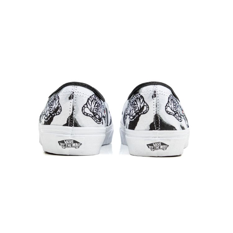 Vans Authentic Series Tiger Print Casual Low-Top Skate Shoes Unisex Sneaker Black White VN0A5KRDWHT