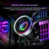 FX360 INF 360 мм жидкостный процессорный кулер AIO с ARGB Infinity Mirror 3x120 мм последовательный подключение с низким уровнем шума для совместимости с Intel и AMD ID-COOLING