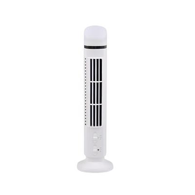 15" Mini 360° Rotating Tower Fan with 2 Speed Settings Vertical Fan Black White