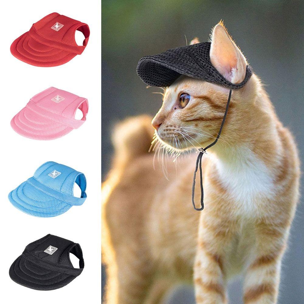 Adjustable Pet Baseball Hat Solid Color Dogs Sun Hat Sun Bonnet Dog Cap Sports
