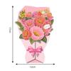 3D Thanks Flowers Postcard Sunflower/Rose/Carnation DIY Floral Birthday Cards Paper Craft Exquisite Greeting Card Teacher Day