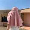 Летняя женская шляпа от солнца с широкими полями, закрывающая лицо, защищающая от УФ-лучей, шляпа-козырек, маска для лица, шляпа для защиты шеи