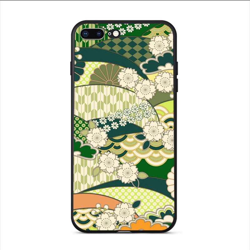 Чехол для телефона с японскими винтажными обоями для iPhone 6 plus 7 8 8plus 11 Pro X XS XR MAX 5 5S SE 2020, мягкая задняя крышка из ТПУ, чехол