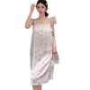 Girl Sleepwear Ice Silk Bear Nightdress Summer Loungewear For Teen Girls