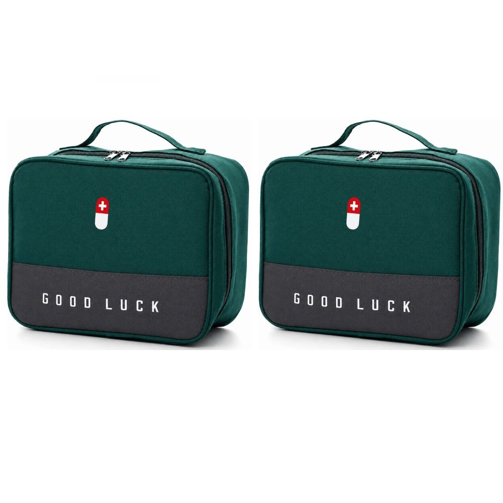 2 Pcs Portable Medicine Storage Bag Oxford Cloth Medical Supplies Organizer Bag Traveling
