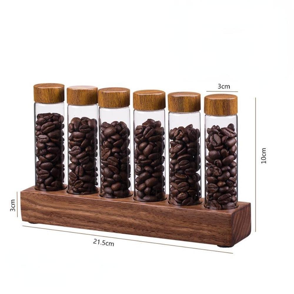 Coffee Bean Sorting Test Tube Glass Display Rack To Store Coffee Beans for Coffee Shop Display Storage Rack for Coffee Storage Kitchen Supplies