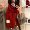 Keep Warm Knit Scarf New Year's Neckerchief New Cross Scarf  Women