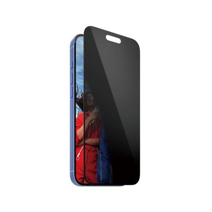 Protection d'Écran Pour iPhone 16 Plus UWF Avec Filtre De Confidentialité Panzer Glass Noir Transparent