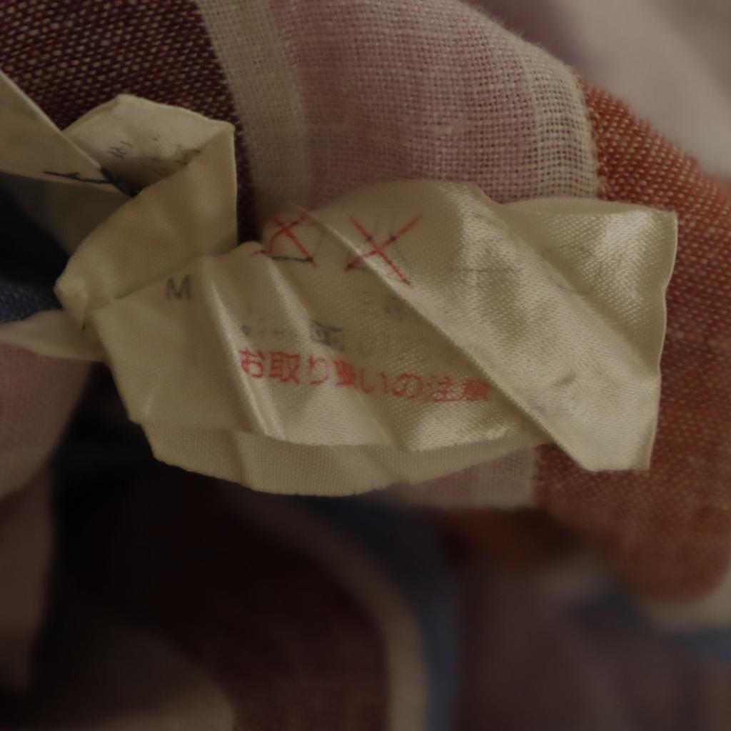 Etro Сделано в Италии Смесь льна Полосатый узор Рубашка с коротким рукавом на пуговицах Мужская Б/у