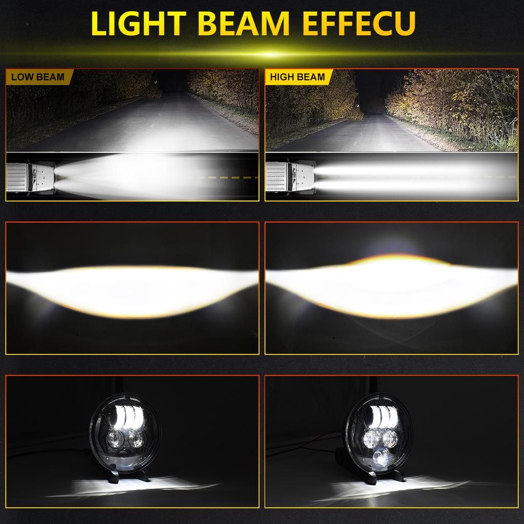 R8 7-дюймовая светодиодная фара IP67 водонепроницаемая внедорожная фара "Дьявольский глаз" ДХО лампа указателя поворота