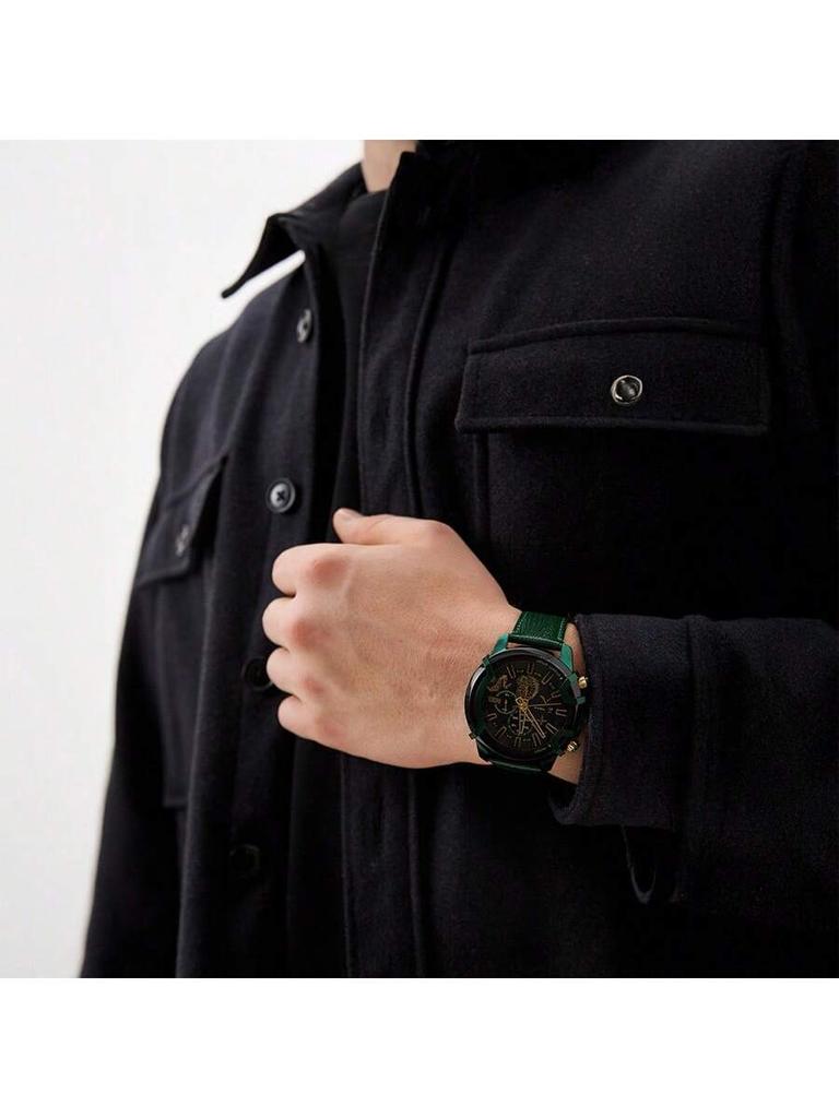 Diesel Мужские кварцевые часы кожаный ремешок циферблат 48 мм DZ4651