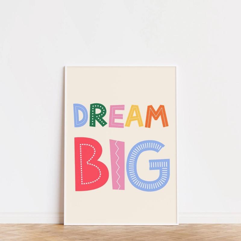 Красочный детский цифровой текст Вдохновляющие цитаты Постер Веселое вдохновляющее произведение искусства Позитивные цитаты для детей Декор для комнаты родителей