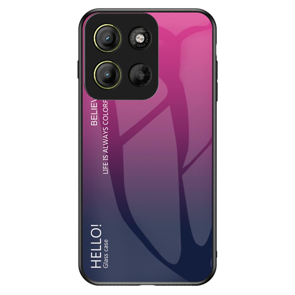 Для Motorola Moto G15 4G Чехол Защита от царапин Закаленное стекло+ПК+ТПУ Чехол для телефона