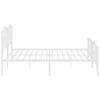 Metal Bed Frame with Headboard and Footboard White 193 x 203 cm