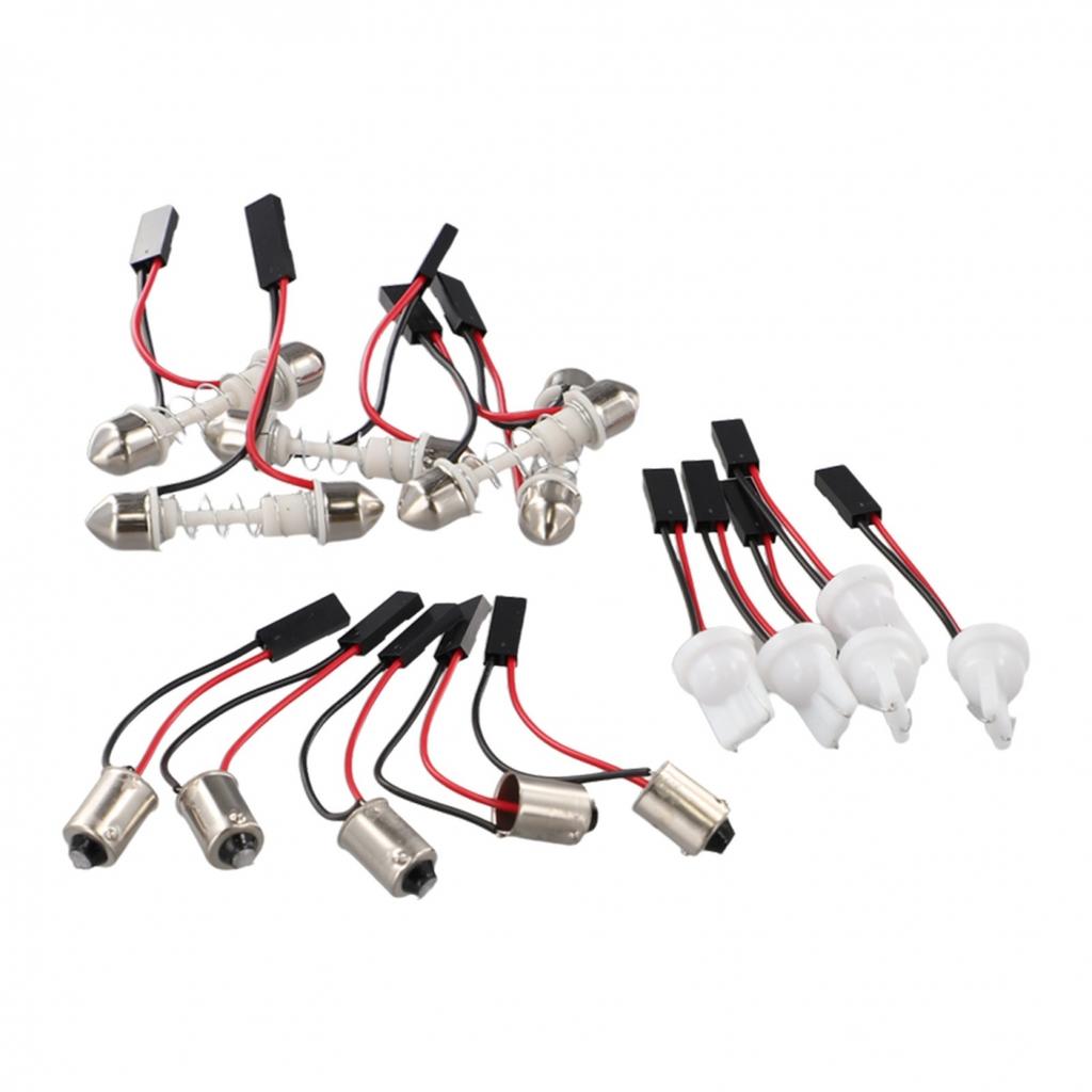 5 шт. Автомобильная 5050 ксеноновая белая светодиодная 15-панельная внутренняя купольная лампа для освещения карты