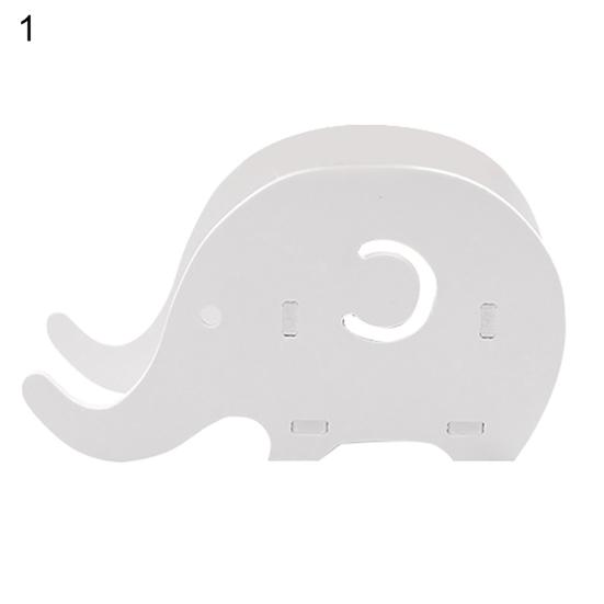 Wooden Elephant Whale Pen Pencil Holder Home Desktop Stationary Makeup Organizer