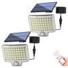 Ультра-яркий солнечный свет с дистанционным управлением Высокая яркость 3 режима освещения Перезаряжаемый Простота установки IP44 Водонепроницаемый солнечный свет для сада и гаража