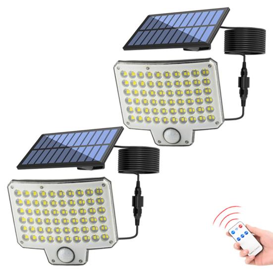 Ультра-яркий солнечный свет с дистанционным управлением Высокая яркость 3 режима освещения Перезаряжаемый Простота установки IP44 Водонепроницаемый солнечный свет для сада и гаража